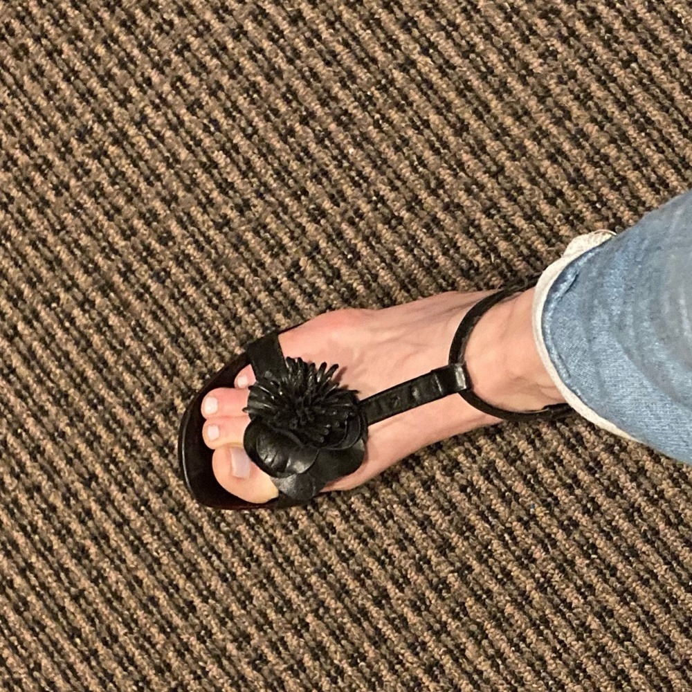 Black leather size 8 Italian . Very comfortable